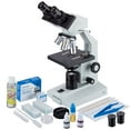 thumbnail image 1 of AmScope Binocular Biological Microscope 40X-2500X with Extensive Slide Preparation Kit New, 1 of 4