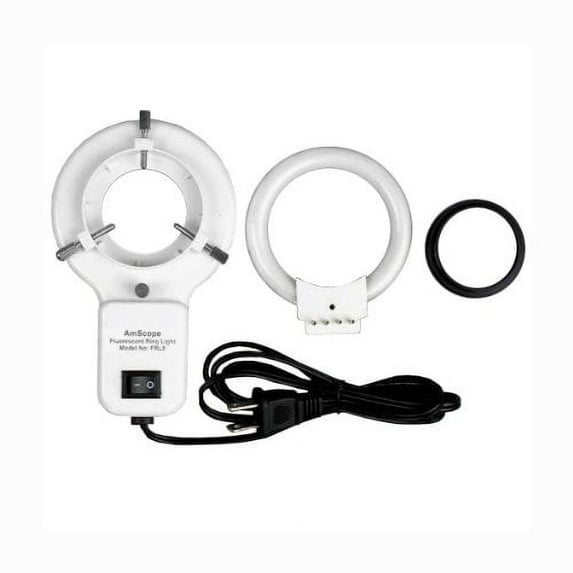 AmScope FRL8-A 8W Stereo Microscope Fluorescent Ring Light + Adapter