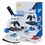 AmScope KIDS 40X-1000X Dual Illumination Microscope for Kids, Blue