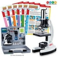 thumbnail image 1 of AmScope-Kids 120X-1200X Portable Educational LED Microscope Kit with Experiment Cards - Metal Arm, 1 of 5