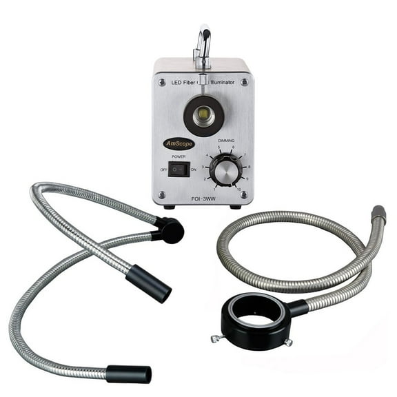 AmScope LED-30WYR 30W LED Fiber Optic O-Y Light Microscope Illuminator