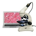 thumbnail image 1 of AmScope M120C-2L-PB10-E2 Digital Microscope, WF10x and WF25x Eyepieces, 40x-1000x Magnification, Brightfield, Upper and, 1 of 4