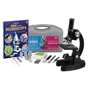 AmScope M30-ABS-KT1-WM 300X-600X-1200X Educational Metal Arm Beginner Compound Microscope Kit