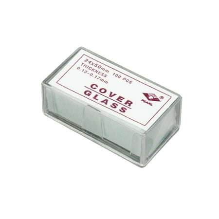 AmScope Microscope Glass Cover Pre-cleaned Slides Coverslips, 24mm x 50mm, 100 pieces