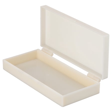 AmScope Microscope Slide Plastic Box Holding 50 Piece Slides New