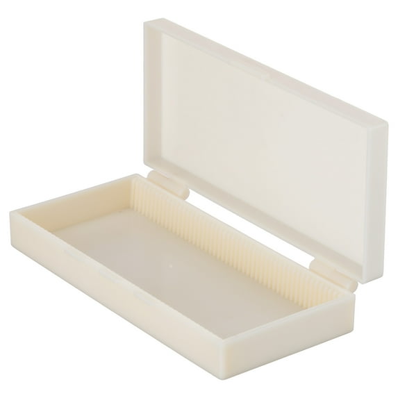AmScope Microscope Slide Plastic Box Holding 50 Piece Slides New