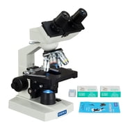 AmScope OMAX 40X-2000X Binocular Compound LED Microscope with Slides & Covers, Cleaning Paper