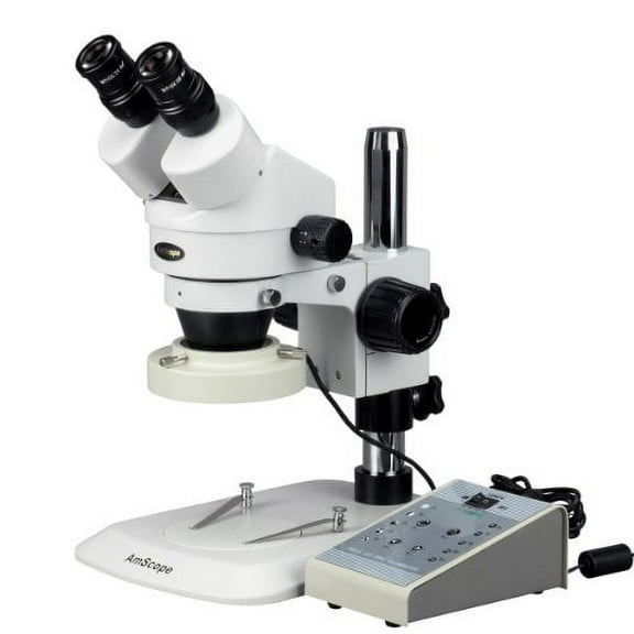 AmScope SM-1BNX-80AM Professional Binocular Stereo Zoom Microscope, WH10x Eyepieces, 3.5X-45X Magnification, 0.7X-4.5X Z