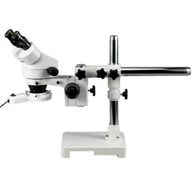 AmScope SM-3BZ-FRL Professional Binocular Stereo Zoom Microscope, WH10x Eyepieces, 3.5X-90X Magnification, 0.7X-4.5X Zoo