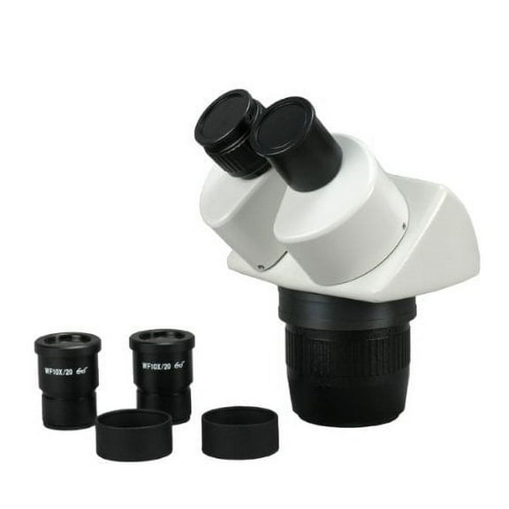 AmScope SW13BY Binocular Stereo Microscope Head, WH10x Eyepieces, 10X/15X/30X/45X Magnification, 1X/3X Objective, Includ