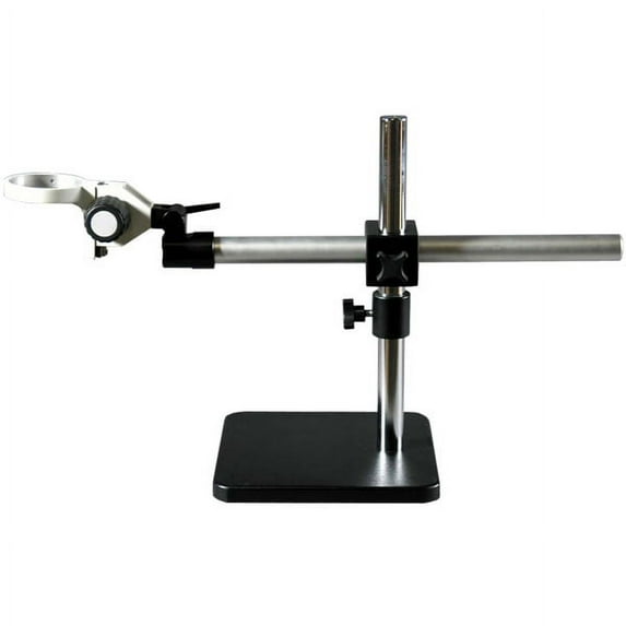 AmScope Single-Arm Solid Aluminum Microscope Boom Stand with 76mm Pin-Tail Focusing Rack New
