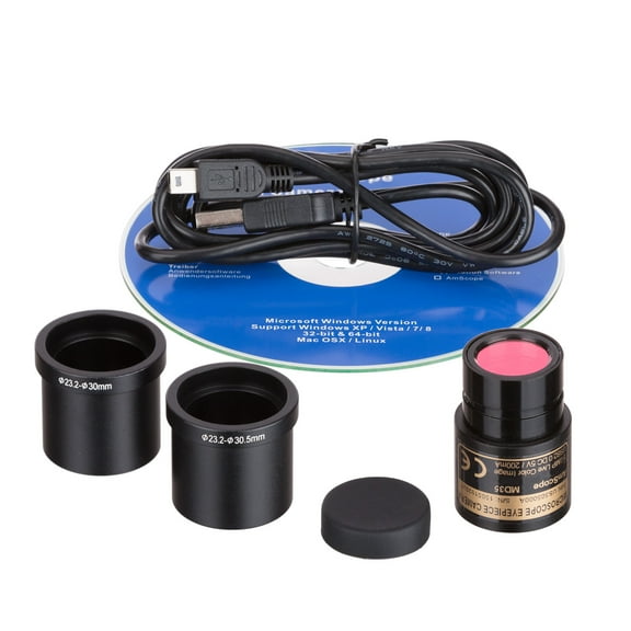 AmScope USB Still & Live Video Microscope Imager Digital Camera + Calibration Kit New