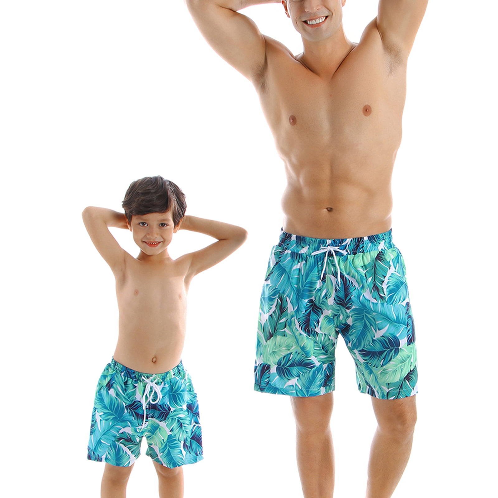 AmShibel Family Matching Swimwear Set Father Son Trunks Swimsuits Two Pieces Mother Daughter