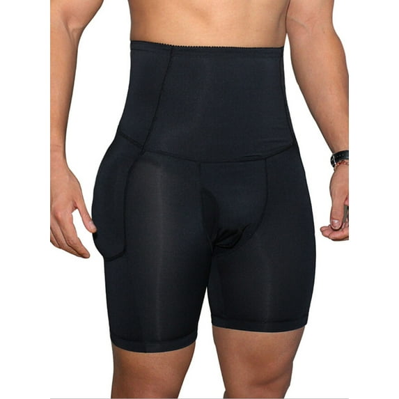 AmShibel Men Boxer Padded Butt Booster Enhancer Boyshort Flat Stomach Shapewear Underwear