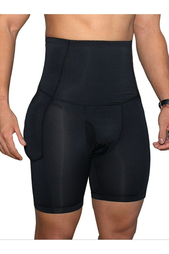 Men Boxer Padded Butt Booster Enhancer Boyshort Flat Stomach Shapewear Underwear