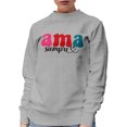 thumbnail image 1 of Ama Siempre, Love Always, Latina Expressions Quote, Heather Grey Crewneck Sweatshirt, Medium, 1 of 2