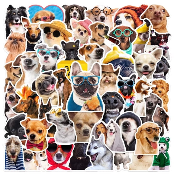 AmaMary 100 Pcs Cute Dog Stickers for Journaling Laptop Water Bottles Phone Scrapbook Gifts for Kids Teens Adults