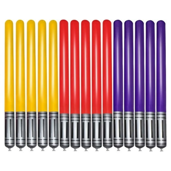 Babysbule 15-Piece Inflatable Balloon Sword Set - 35-Inch Party Favors