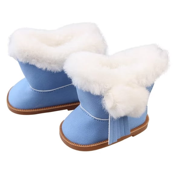AmaMary 18" Doll Shoes American Doll Accessories Winter Plush Snow Boots