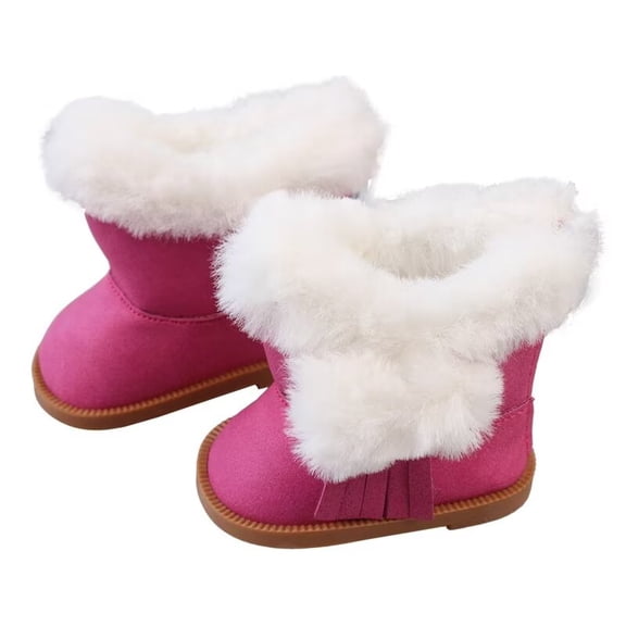 AmaMary 18" Doll Shoes American Doll Accessories Winter Plush Snow Boots