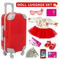 thumbnail image 1 of AmaMary 18 Inch Doll Christmas Travel Set – Red Suitcase with Holiday Dress, Accessories, Shoes, Phone, Tickets – Gift for Girls Birthday Valentine Children’s Day (Doll Not Included), 1 of 7