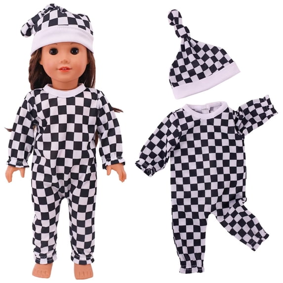Babysbule Baby Doll Clothes 18 Inch Reborn Doll Clothing Accessories Jumpsuit with Hat Shower Game Gift