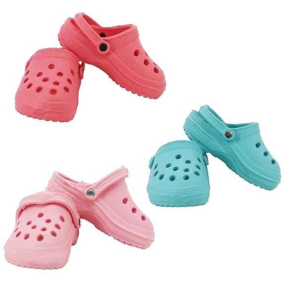AmaMary American Girl Doll Shoes 3 Pairs Summer PU Sandals