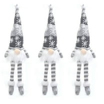 AmaMary 3Pcs Gnome Christmas Decoration 13" Swedish Tomte Christmas Gnome Plush Elf Doll Scandinavian Father Christmas Light Up with Lights Decoration Holiday Indoor Home Tabletop Decoration Gift