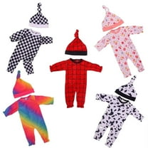 Babysbule 5 Soft Colorful Christmas Pajamas for 16-18 Inch Dolls – Holiday & Birthday Gift for Girls Kids