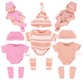 thumbnail image 1 of AmaMary 8 Inch Doll Clothes Set with 3 Stylish Outfits for 20cm Mini Reborn Dolls Accessories, 1 of 5