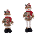 thumbnail image 1 of AmaMary Christmas Retractable Decorative Figurines Christmas Snowman Reindeer Santa Plaid Standing Home Decor Dolls Doors Windows Tables Trees Festive Christmas Gifts, 1 of 6