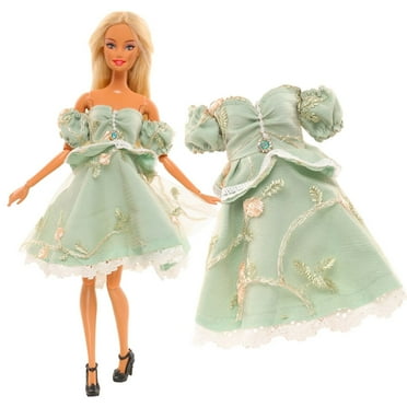 AmaMary Fashion Dress Embroidered Lace Skirt Doll Clothes for 11.5 inch dolls Dress Up Toys Gifts for Girls