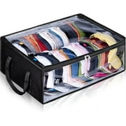 Babysbule Hat Storage Box Holds Up to 40 Hats Foldable Clear Dustproof Portable Organizer Bag 20" L x 16" W x 6.7" H