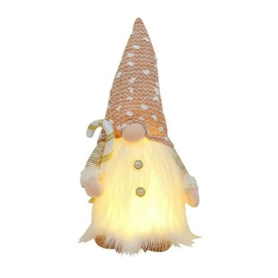 AmaMary Light Up Christmas Gnomes, 12" Lighted Christmas Gnomes Figurines Elf Plush Xmas Decorations - White Winter Holiday Gnomes for Indoor Rustic, Farmhouse Christmas Décor