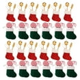 thumbnail image 1 of AmaMary Mini Christmas Stockings 24 Pcs 4.3 x 3.9" Knitted Rustic Christmas Stockings Tiny Xmas Stockings Christmas Tree Ornaments for Party Holiday Family Home Décor, 1 of 6