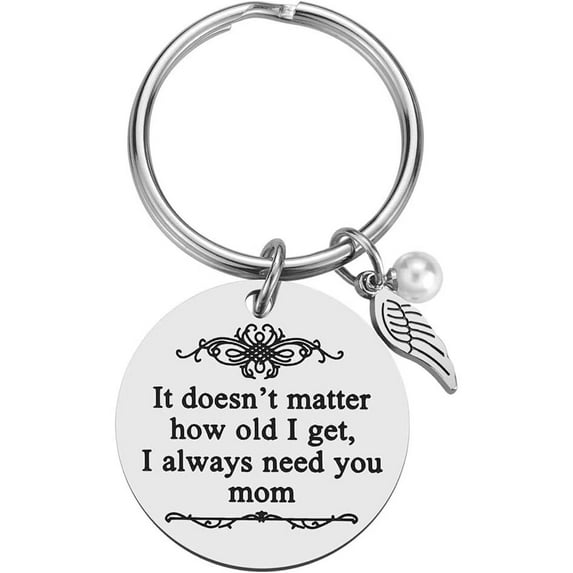 AmaMary Mother's Day Gift Mum Stainless Steel Keychain Christmas Birthday Valentine's Day Gift for Mom