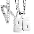 thumbnail image 1 of AmaMary Personalized Jersey Number Necklaces for Mens,Athletes Stainless Steel Sport Number Pendant Chain for Mens Baseball/Basketball/Football Team Inspiration Jewelry, 1 of 6