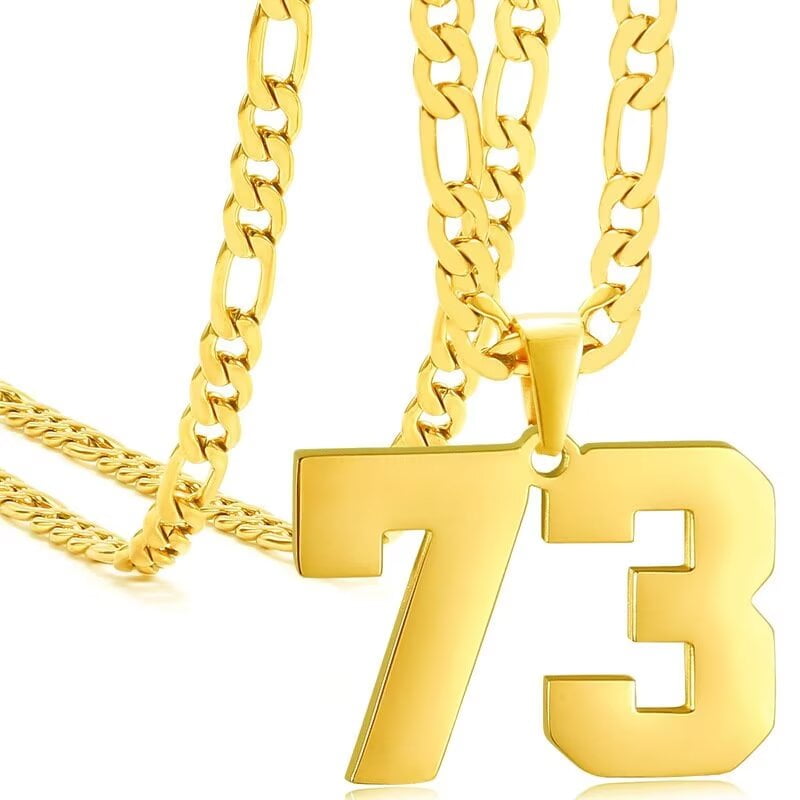 AmaMary Personalized Jersey Number Necklaces for Mens,Athletes ...