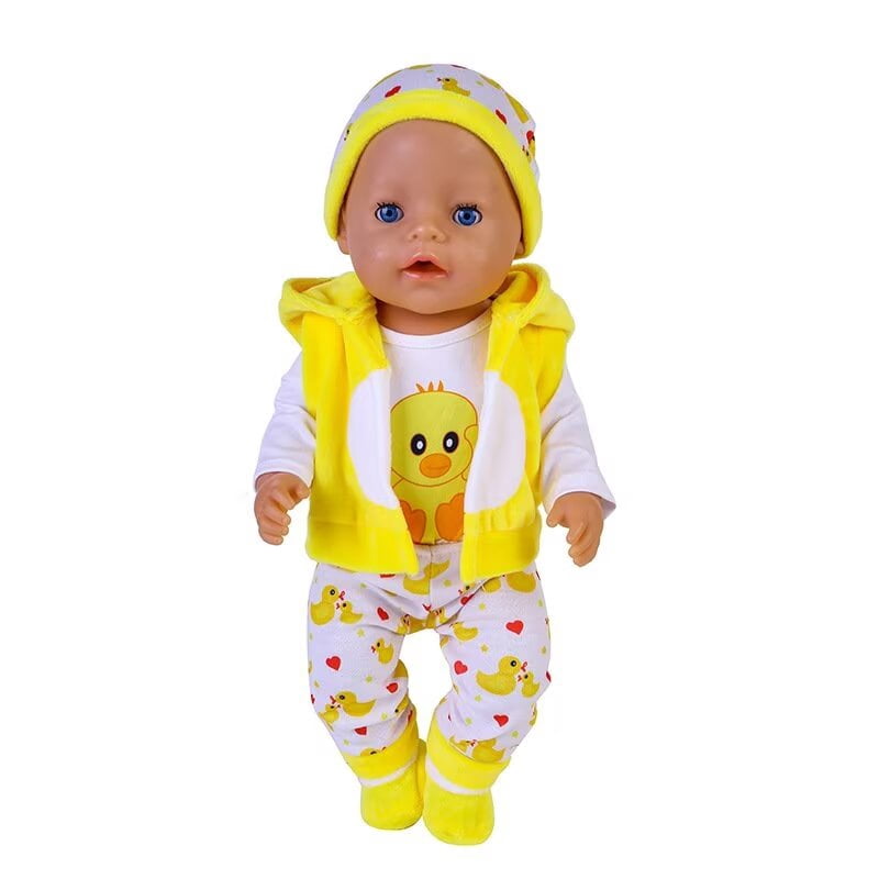 AmaMary Reborn Baby Doll Clothes Yellow Duck Clothes for 16-18 inch ...