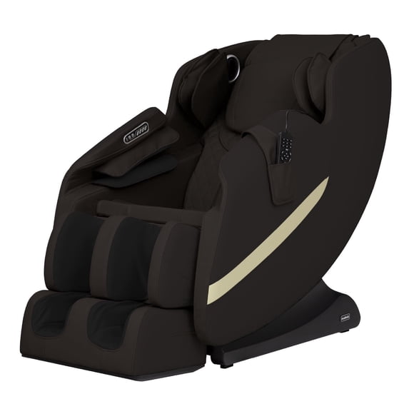 AmaMedic Q7 Zero Gravity Massage Chair Reclined Massage for Adults with Fixed Massage Rollers, Brown