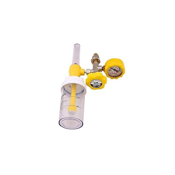 Amaan Oxygen Flow Meter With Humidifier Bottle || Flowmeter For Oxygen Cylinder Humidifier Bottle o2 Regulator || Oxygen Flow Meter With Fine Adjustment Valve