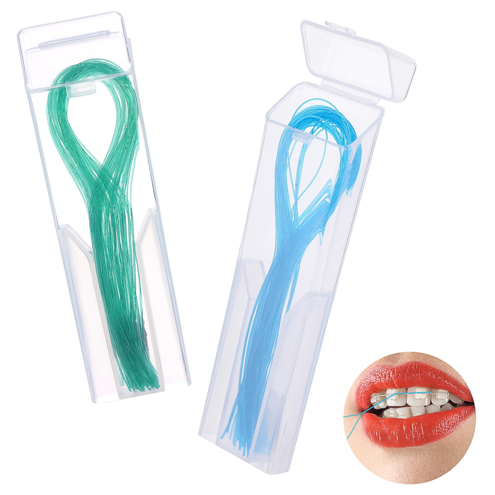 Amabro Dental Floss Threaders, JMS2 100PCS Dental Floss Deep Clean