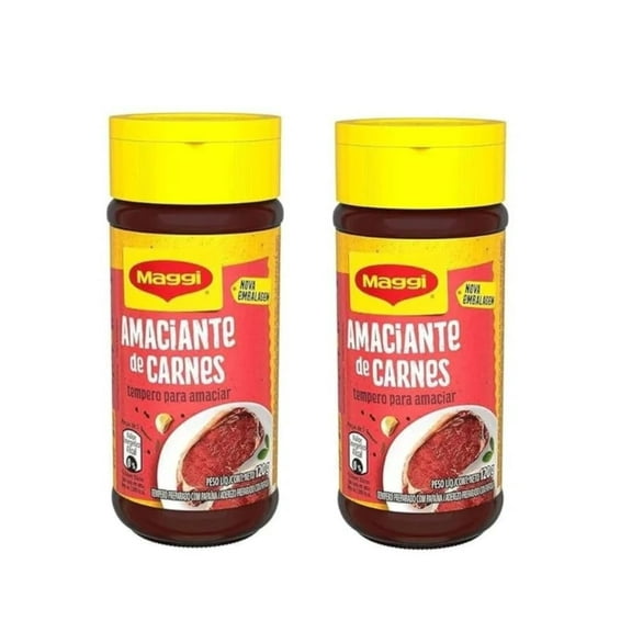Amaciante de Carnes Brasileiro Ervas e Especiarias Maggi Pack of 2x120g Brazil in Texas Bundle
