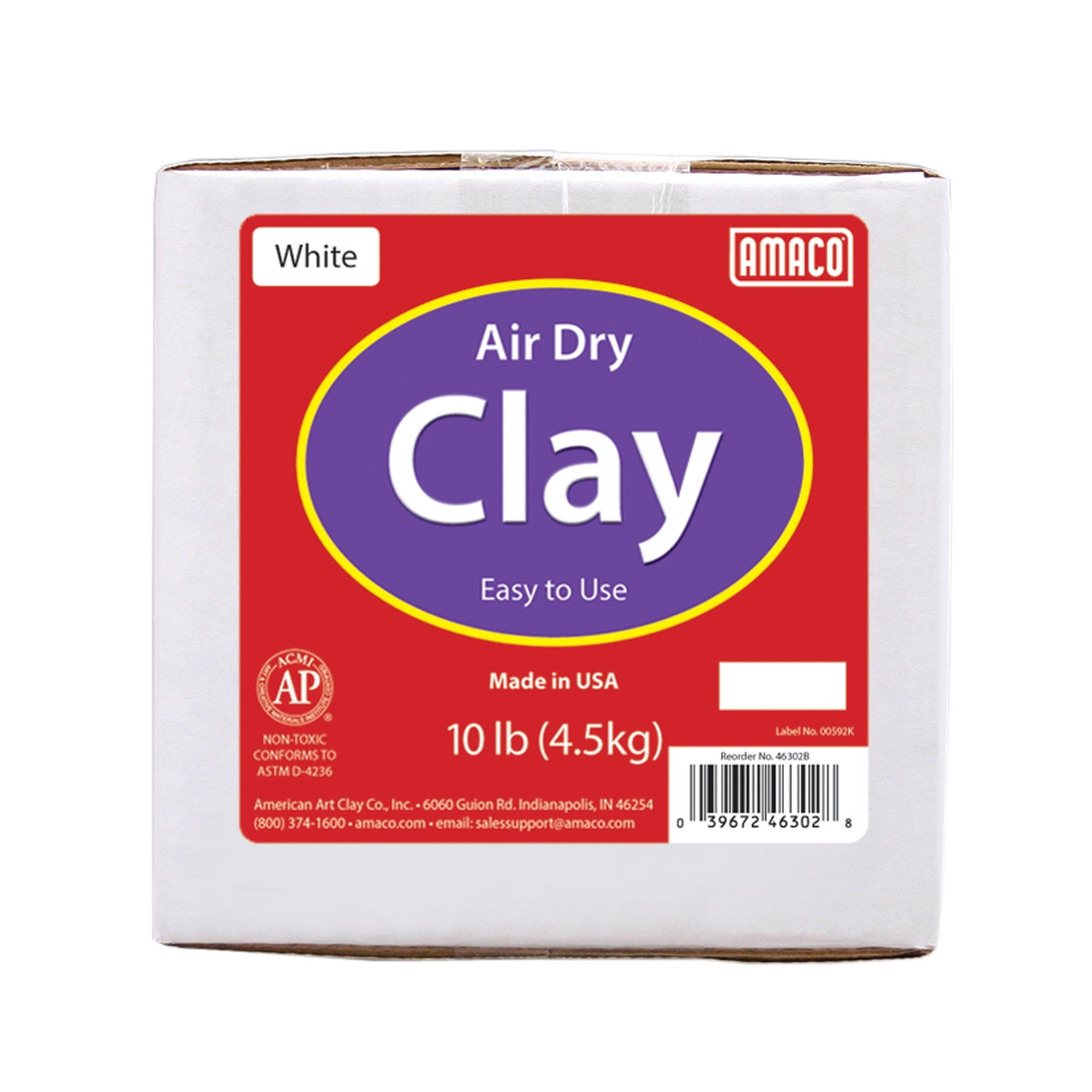 Amaco Air Dry Modeling Clay, 10 lbs., White
