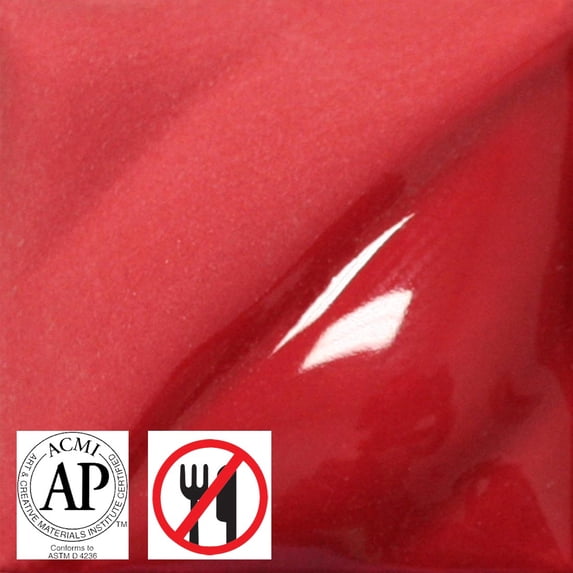Amaco Lead-Free Velvet Underglaze - Bright Red, 2 oz