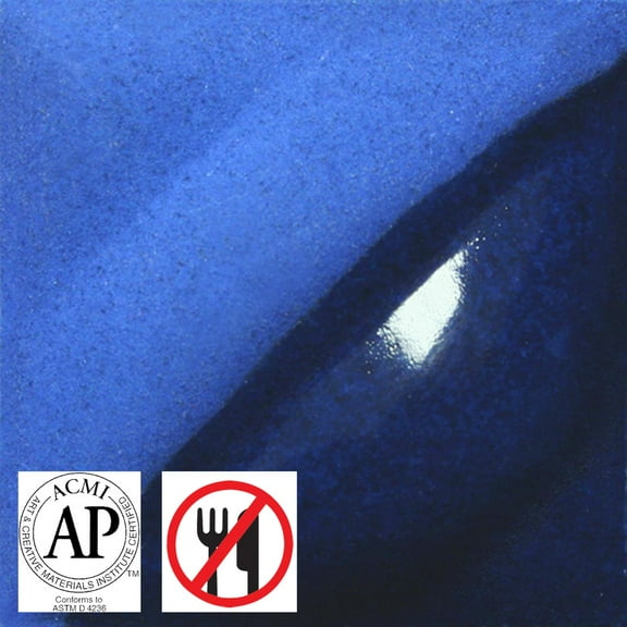 Amaco Lead-Free Velvet Underglaze - Electric Blue, 2 oz