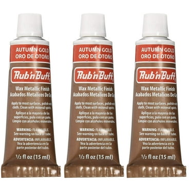 Amaco Rub 'N Buff Wax Metallic Finish, Autumn Gold, 0.5-Fluid Ounce, 3 Pack