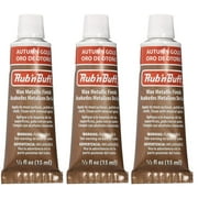 Amaco Rub N Buff Wax Metallic Finish, Autumn Gold, 0.5-Fluid Ounce, 3 Pack