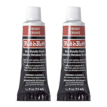 Amaco Rub 'N Buff Wax Metallic Finish, Ebony, 0.5-Fluid Ounce, 2 Pack
