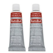 Amaco Rub N Buff Wax Metallic Finish, Silver Leaf, 0.5-Fluid Ounce, 2 Pack